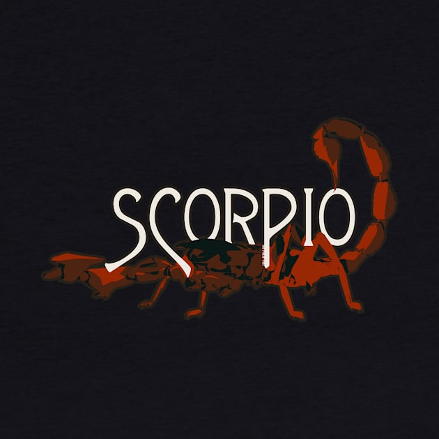 Red Scorpio Zodiac Scorpion by RyanJGillDesigns